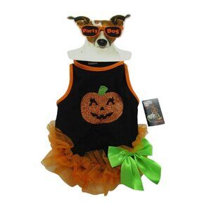 Halloween Pumpkin Dog Costume by - Black and Orange
